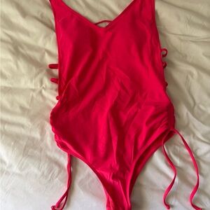 Vibrant Red One-Piece Swimsuit